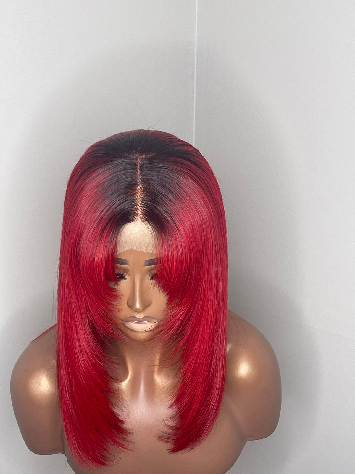 Ruby | 14” Cherry Red Body Wave Glueless Closure Wig (Ready to Ship)