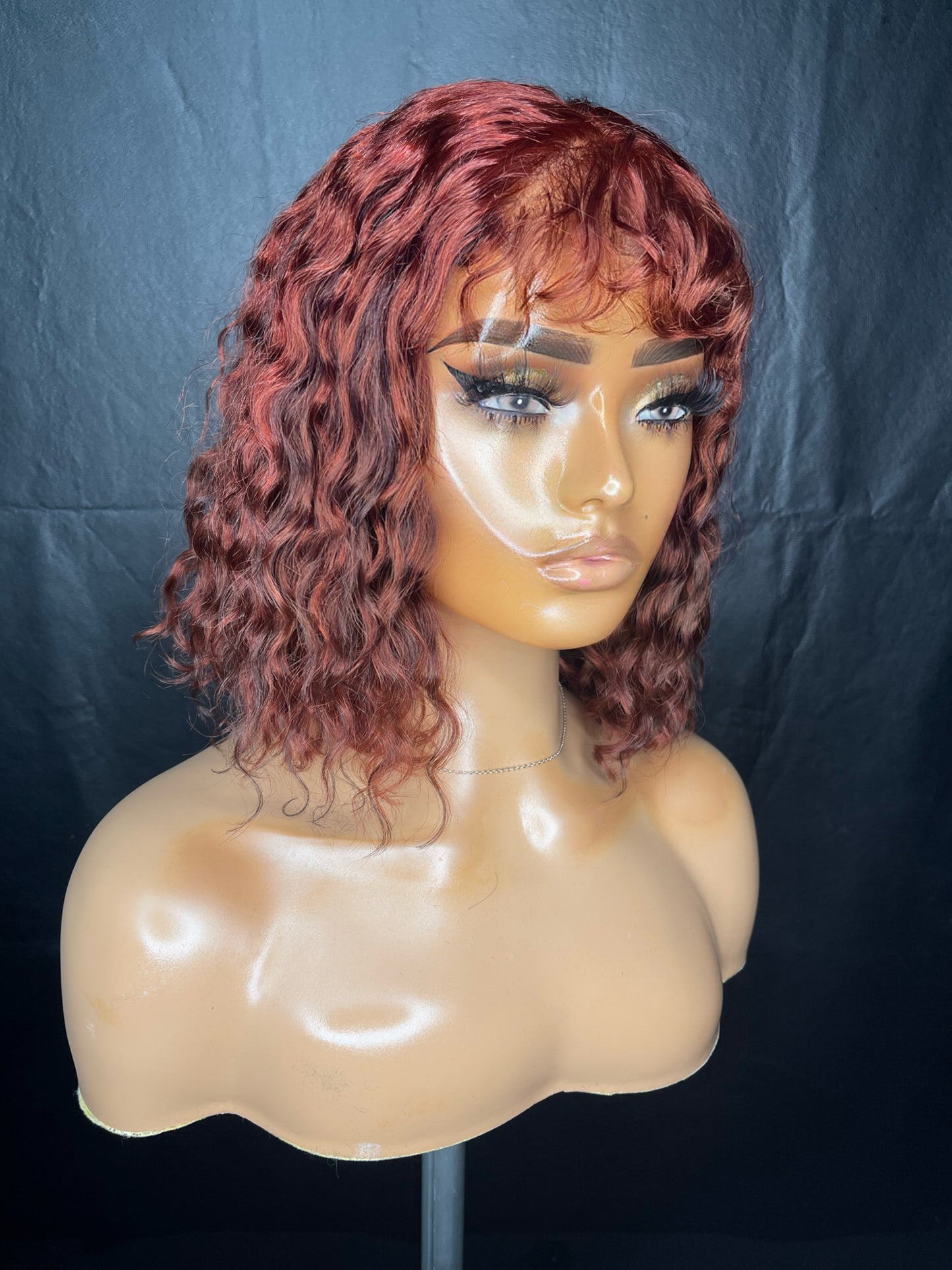 Custom Colored Curly Bang Unit RTS CLEARANCE
