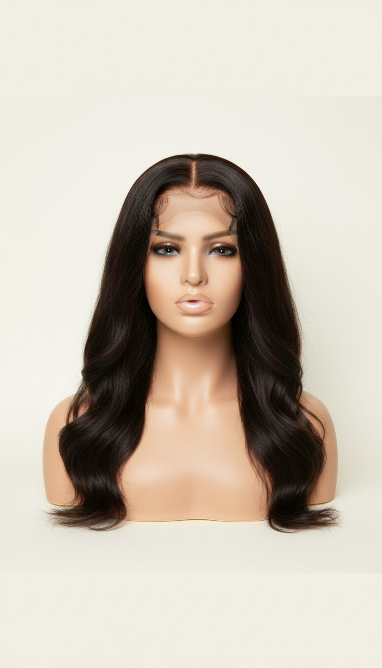 Deep Espresso body wave full-cap wig