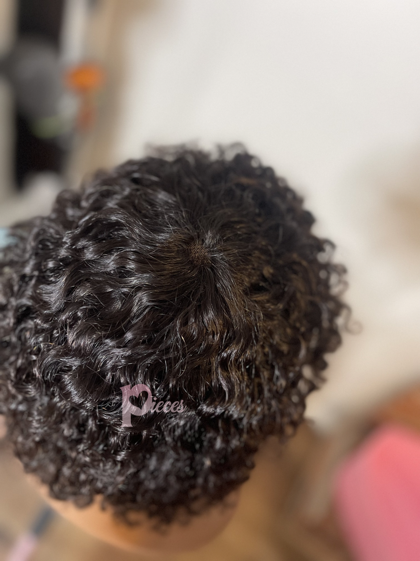 Curly Bang Full Cap Unit RTS (custom)