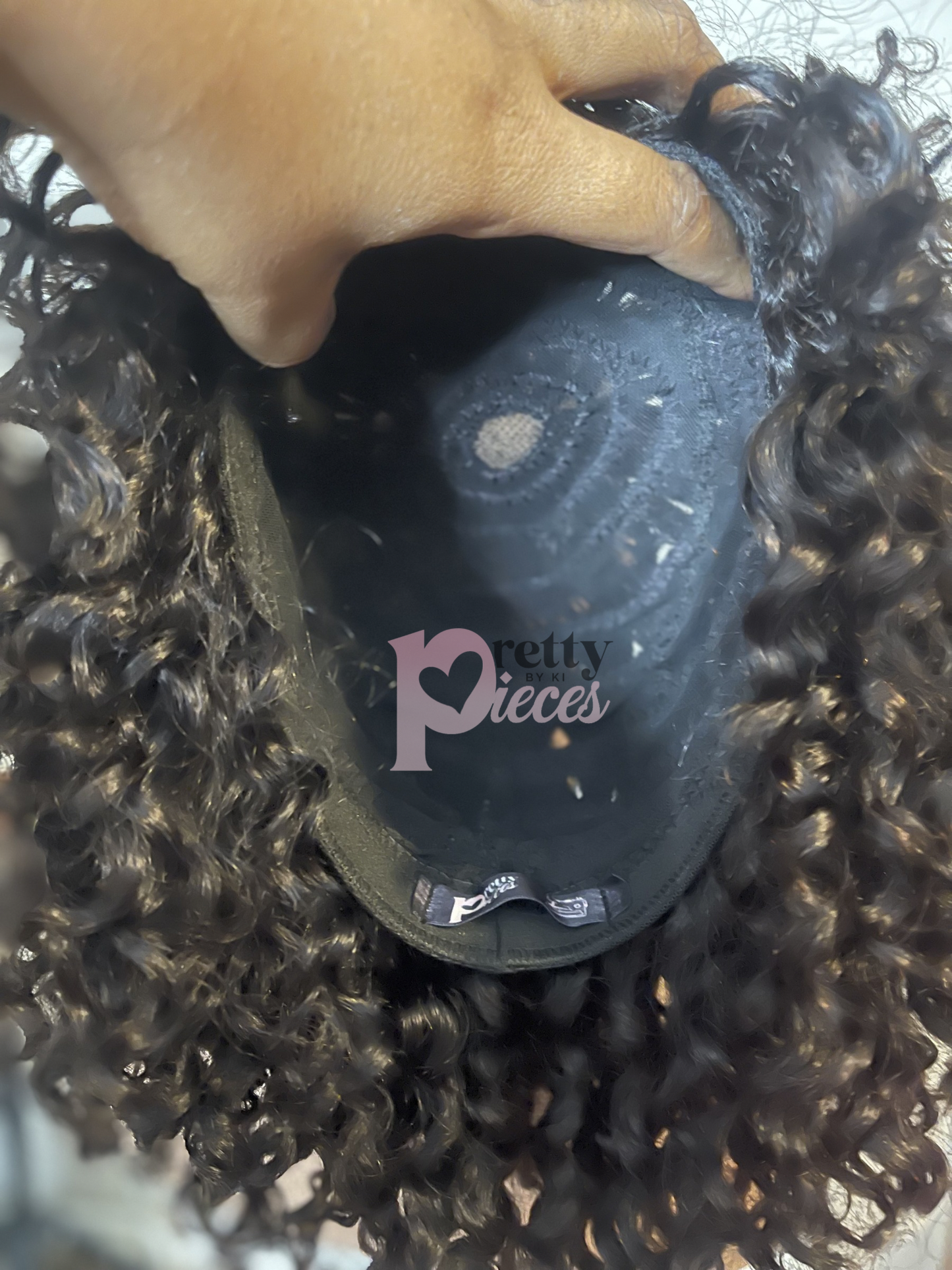 Curly Bang Full Cap Unit RTS (custom)