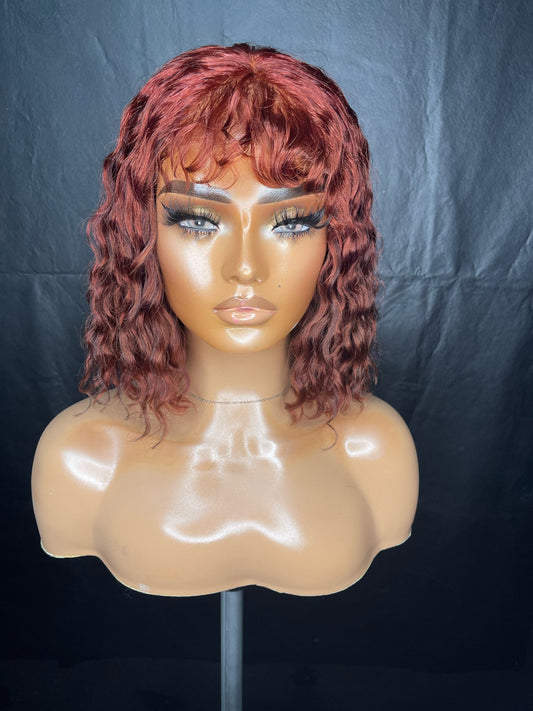 Custom Colored Curly Bang Unit RTS CLEARANCE