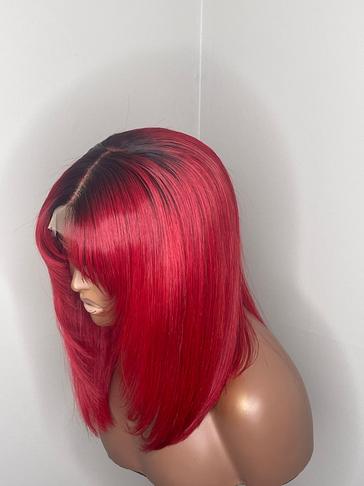 Ruby | 14” Cherry Red Body Wave Glueless Closure Wig (Ready to Ship)