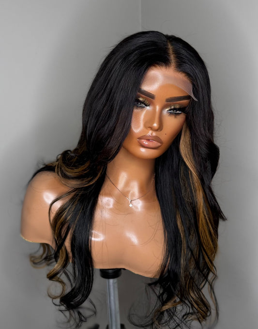 Brielle | 24” Dimensional Brunette Straight Glueless Closure Wig (Ready to Ship)