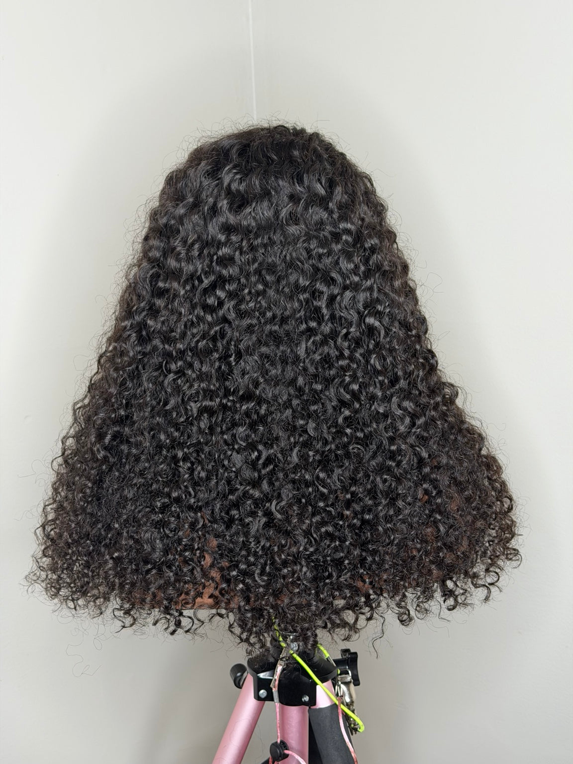 Zuri Burmese curly wig made to order sample back view