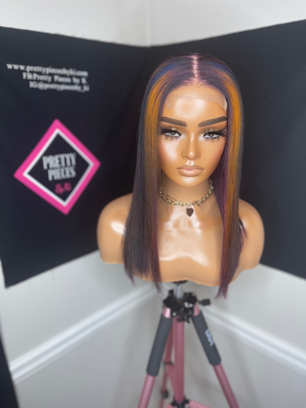 Autumn multidimensional fall color custom wig